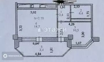 1-комнатная квартира, этаж 6 из 13, 40 м²