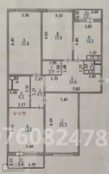4-комнатная квартира, этаж 10 из 17, 117 м²