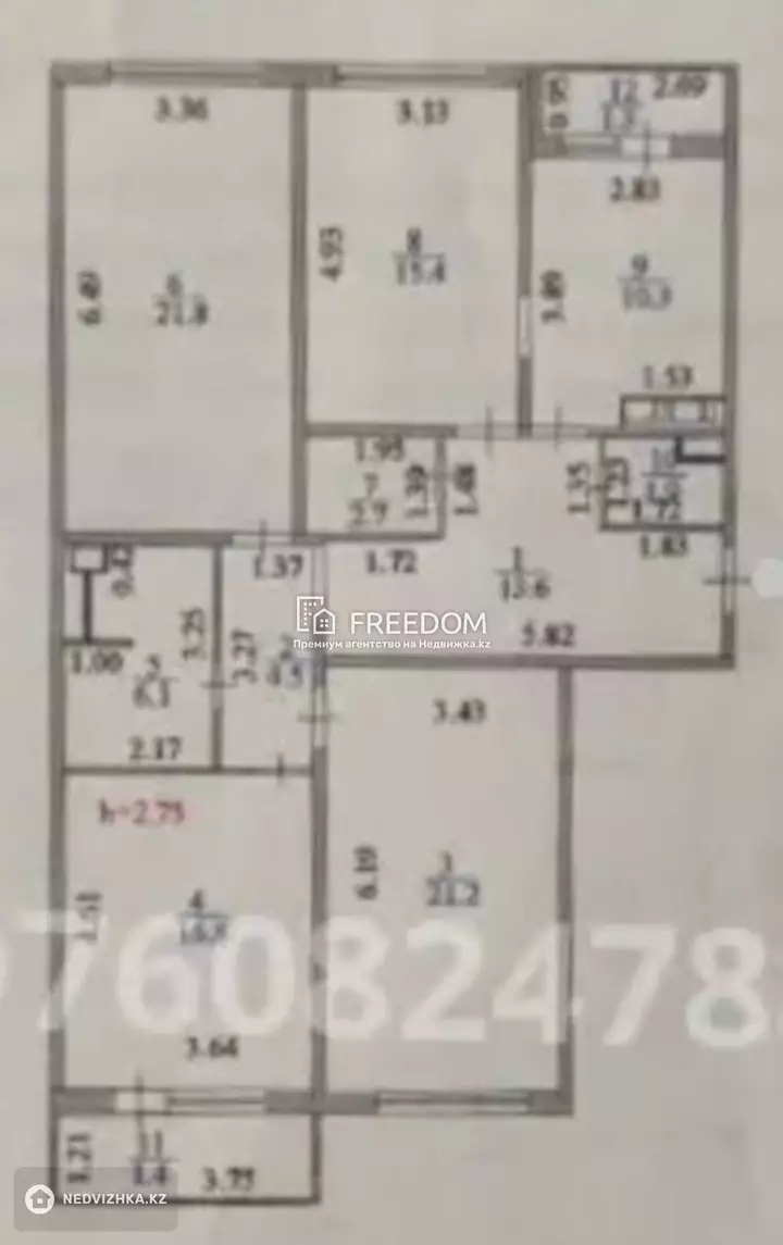 117 м², 4-комнатная квартира, этаж 10 из 17, 117 м², изображение - 1