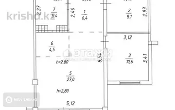 64 м², 2-комнатная квартира, этаж 13 из 21, 64 м², изображение - 31