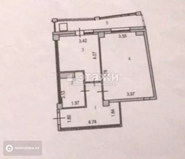 52.6 м², 1-комнатная квартира, этаж 3 из 12, 53 м², изображение - 1