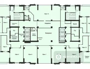 1250 м², Офисное помещение, этаж 9 из 14, в бизнес-центре, 1 250 м², на длительный срок, изображение - 9