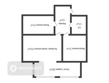 55 м², 2-комнатная квартира, этаж 3 из 4, 55 м², изображение - 14
