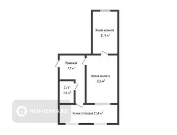 52 м², 2-комнатная квартира, этаж 3 из 5, 52 м², изображение - 10