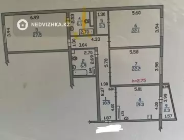 3-комнатная квартира, этаж 11 из 16, 130 м²