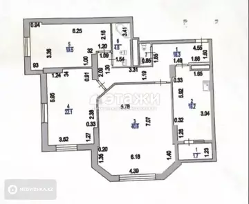 3-комнатная квартира, этаж 15 из 20, 123 м²