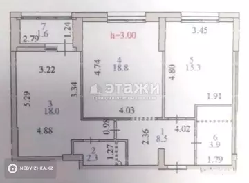 69.3 м², 2-комнатная квартира, этаж 2 из 21, 69 м², изображение - 8