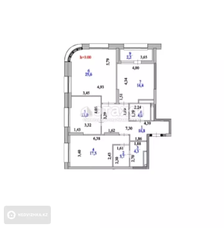 103.5 м², 3-комнатная квартира, этаж 14 из 23, 104 м², изображение - 1