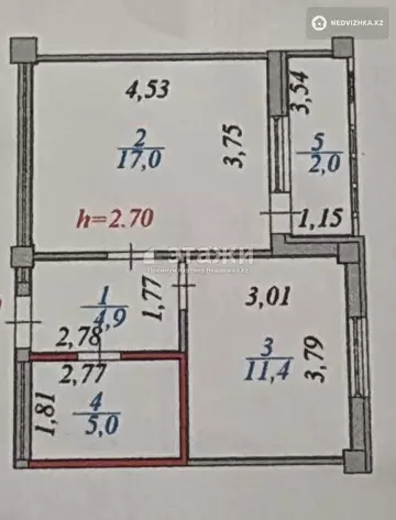 40 м², 1-комнатная квартира, этаж 2 из 12, 40 м², изображение - 9
