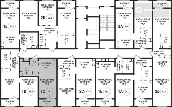 31 м², 1-комнатная квартира, этаж 6 из 15, 31 м², изображение - 1
