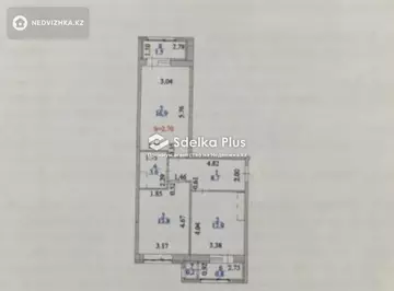 3-комнатная квартира, этаж 5 из 10, 60 м²