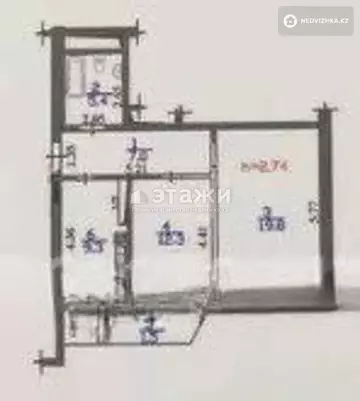 56.6 м², 2-комнатная квартира, этаж 4 из 10, 57 м², изображение - 16