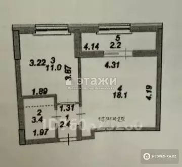 37.2 м², 1-комнатная квартира, этаж 8 из 10, 37 м², изображение - 2