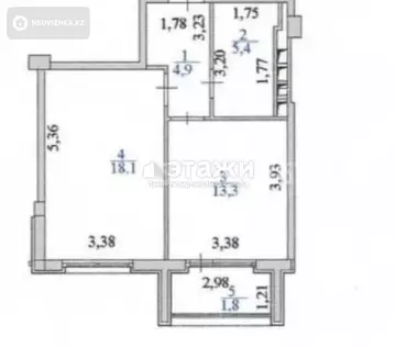 43.5 м², 1-комнатная квартира, этаж 3 из 7, 44 м², изображение - 5