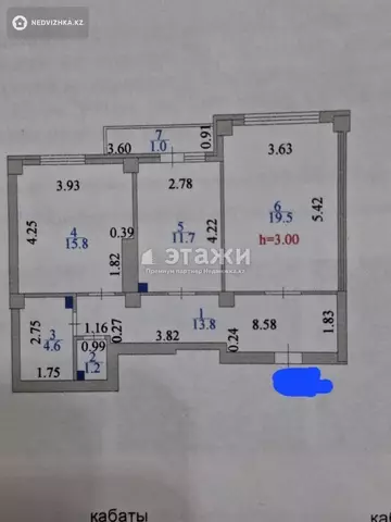 68 м², 2-комнатная квартира, этаж 13 из 17, 68 м², изображение - 9