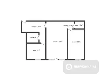 46.1 м², 2-комнатная квартира, этаж 4 из 4, 46 м², изображение - 17