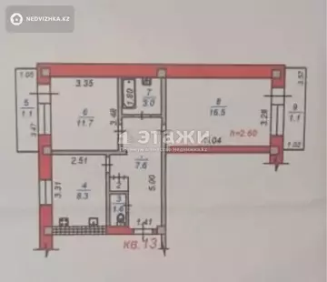 51.3 м², 1-комнатная квартира, этаж 5 из 5, 51 м², изображение - 12