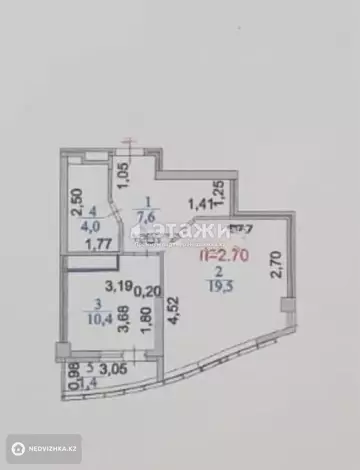 44 м², 1-комнатная квартира, этаж 11 из 14, 44 м², изображение - 9