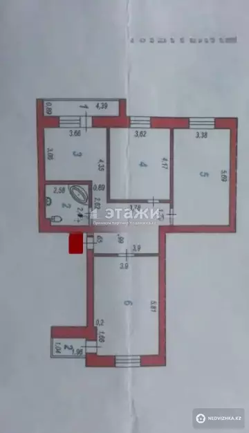 89.1 м², 3-комнатная квартира, этаж 5 из 6, 89 м², изображение - 19