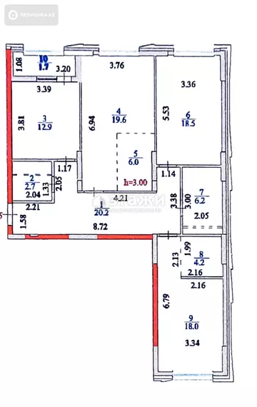 4-комнатная квартира, этаж 18 из 22, 110 м²
