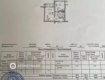 46 м², 1-комнатная квартира, этаж 20 из 21, 46 м², изображение - 17