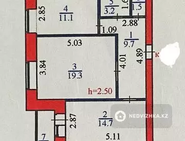 60.6 м², 2-комнатная квартира, этаж 9 из 10, 61 м², изображение - 21