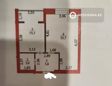 47 м², 1-комнатная квартира, этаж 2 из 4, 47 м², изображение - 6