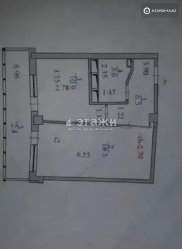 1-комнатная квартира, этаж 13 из 13, 42 м²