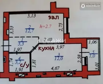 33.3 м², 1-комнатная квартира, этаж 5 из 13, 33 м², изображение - 8