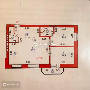 81.4 м², 3-комнатная квартира, этаж 4 из 10, 81 м², изображение - 1