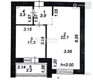 43.4 м², 2-комнатная квартира, этаж 11 из 12, 43 м², изображение - 0