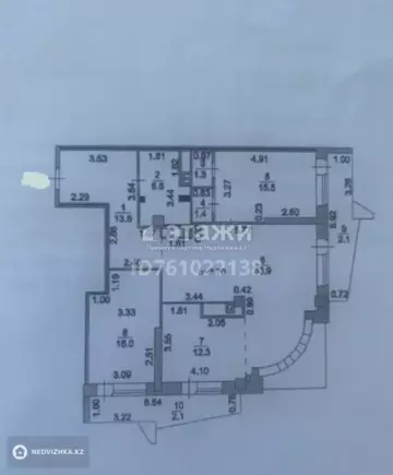 106 м², 3-комнатная квартира, этаж 10 из 15, 106 м², изображение - 13