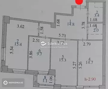 3-комнатная квартира, этаж 3 из 25, 78 м²