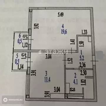42 м², 1-комнатная квартира, этаж 14 из 17, 42 м², изображение - 6