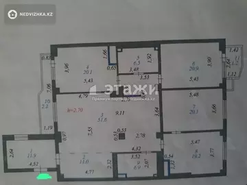 4-комнатная квартира, этаж 11 из 16, 170 м²