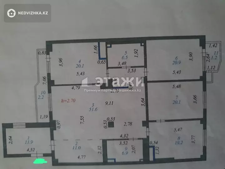 170 м², 4-комнатная квартира, этаж 11 из 16, 170 м², изображение - 1
