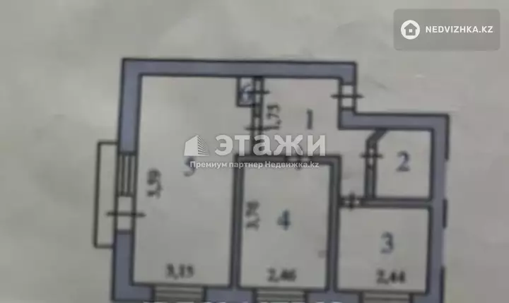 42 м², 2-комнатная квартира, этаж 5 из 5, 42 м², изображение - 1