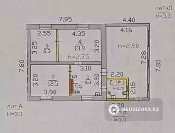 62 м², 3-комнатный дом, 6 соток, 62 м², изображение - 16