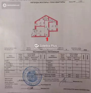 61.4 м², 2-комнатная квартира, этаж 7 из 9, 61 м², изображение - 6