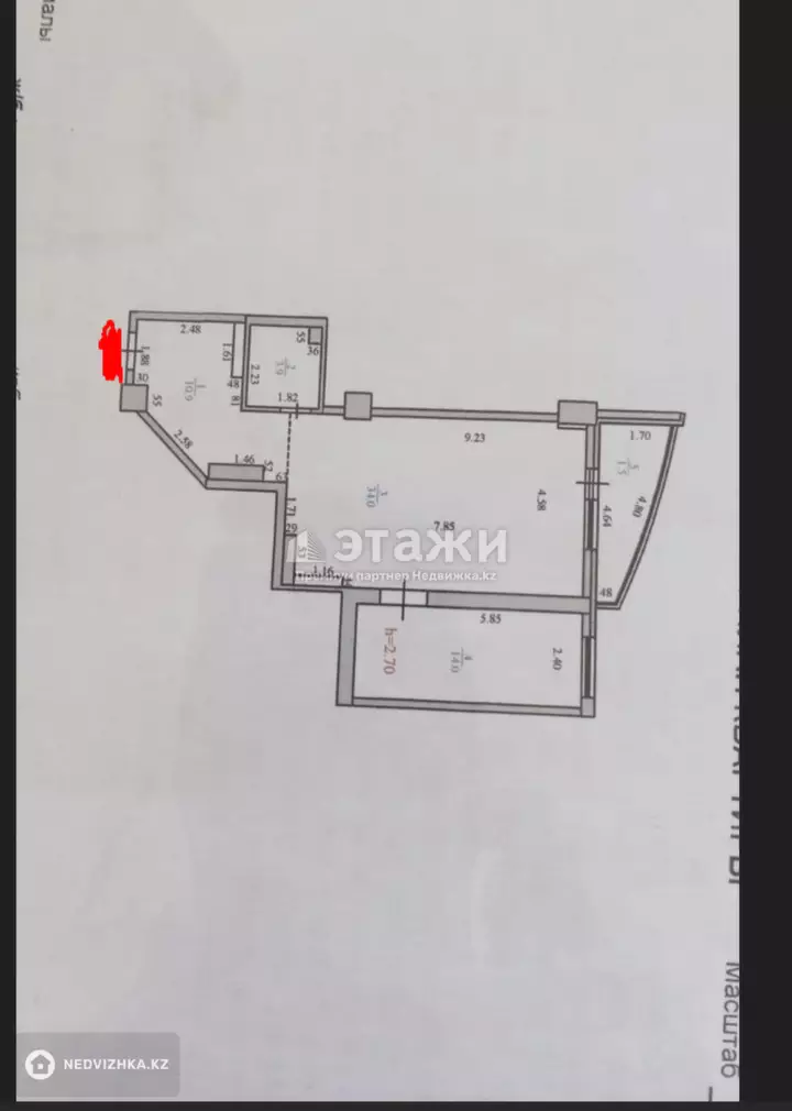 64.3 м², 2-комнатная квартира, этаж 16 из 18, 64 м², изображение - 1