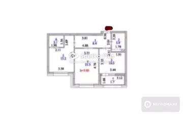 2-комнатная квартира, этаж 6 из 9, 58 м²