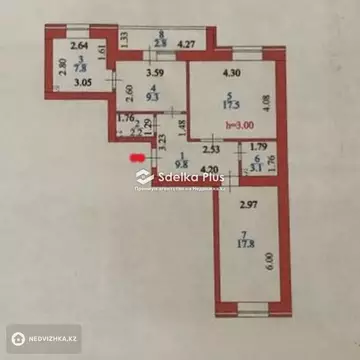 2-комнатная квартира, этаж 5 из 9, 70 м²