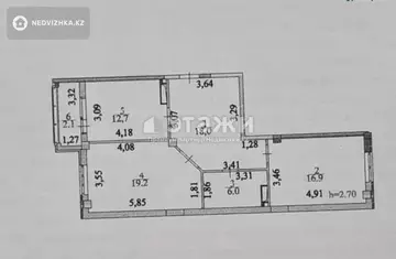 74.9 м², 2-комнатная квартира, этаж 9 из 14, 75 м², изображение - 8