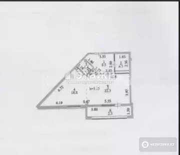 1-комнатная квартира, этаж 3 из 8, 46 м²