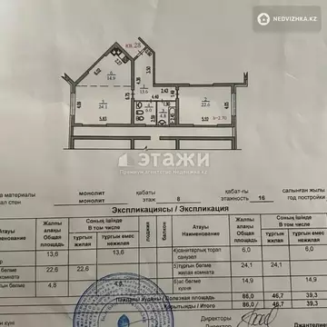 86 м², 2-комнатная квартира, этаж 8 из 17, 86 м², изображение - 9