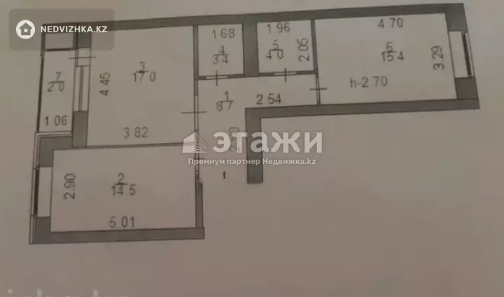 65 м², 2-комнатная квартира, этаж 2 из 9, 65 м², изображение - 1