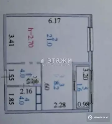 38.8 м², 1-комнатная квартира, этаж 9 из 9, 39 м², изображение - 10