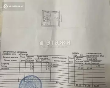 30.2 м², 1-комнатная квартира, этаж 5 из 5, 30 м², изображение - 8