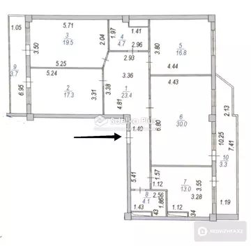 136 м², 4-комнатная квартира, этаж 7 из 13, 136 м², изображение - 1