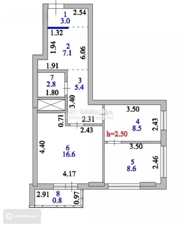 3-комнатная квартира, этаж 22 из 24, 55 м²